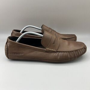 Cole Haan Wyatt Men Size 11.5 M Shoes Dark Coffee Brown Penny Driving Loafers